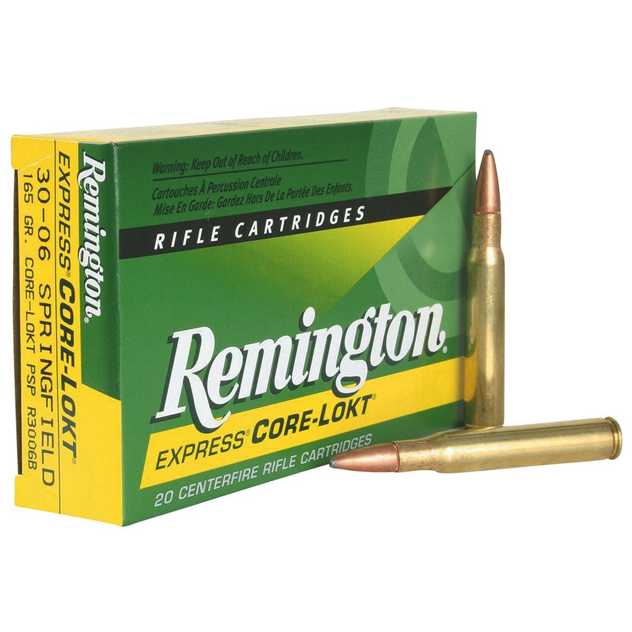 Remington Core-Lokt Ammunition 30-06 Springfield 150 Grain Core-Lokt Pointed Soft Point Box of 20