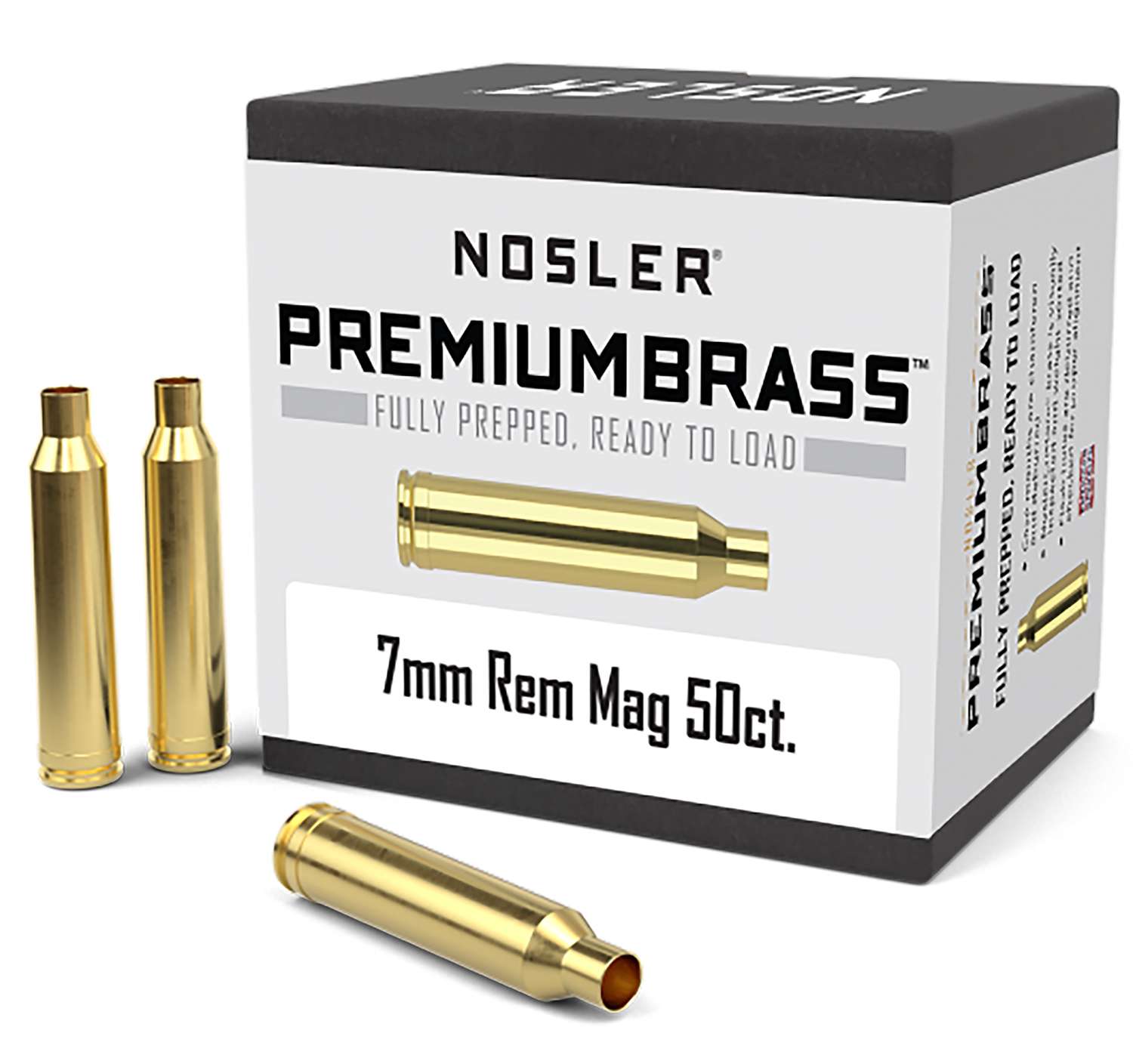 Nosler Custom Brass 7mm Remington Magnum Box of 50