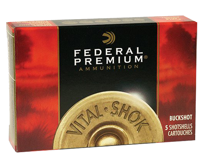 Federal Vital-Shok Premium 20 Pellet 3 Buck Shotshell Ammo 20 GA 5-Rounds 2.75"