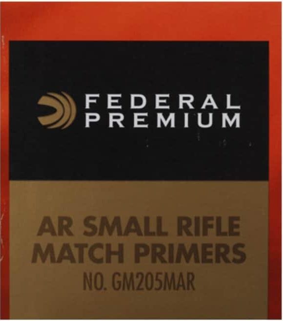 Federal Premium Gold Medal AR Match Grade Small Rifle Primers #GM205MAR - 5000Pcs