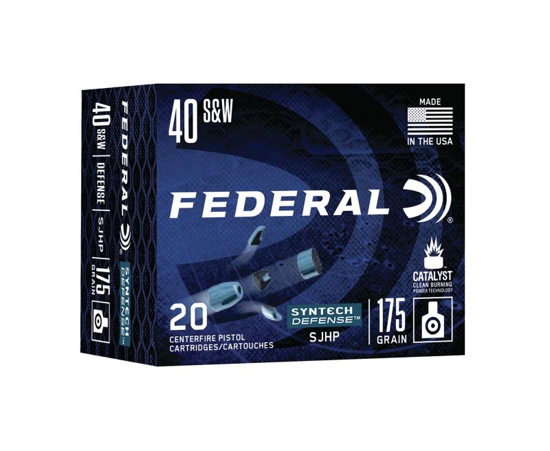 Federal Syntech Defense Brass .40 SW 175 Grain 20-Rounds SJHP