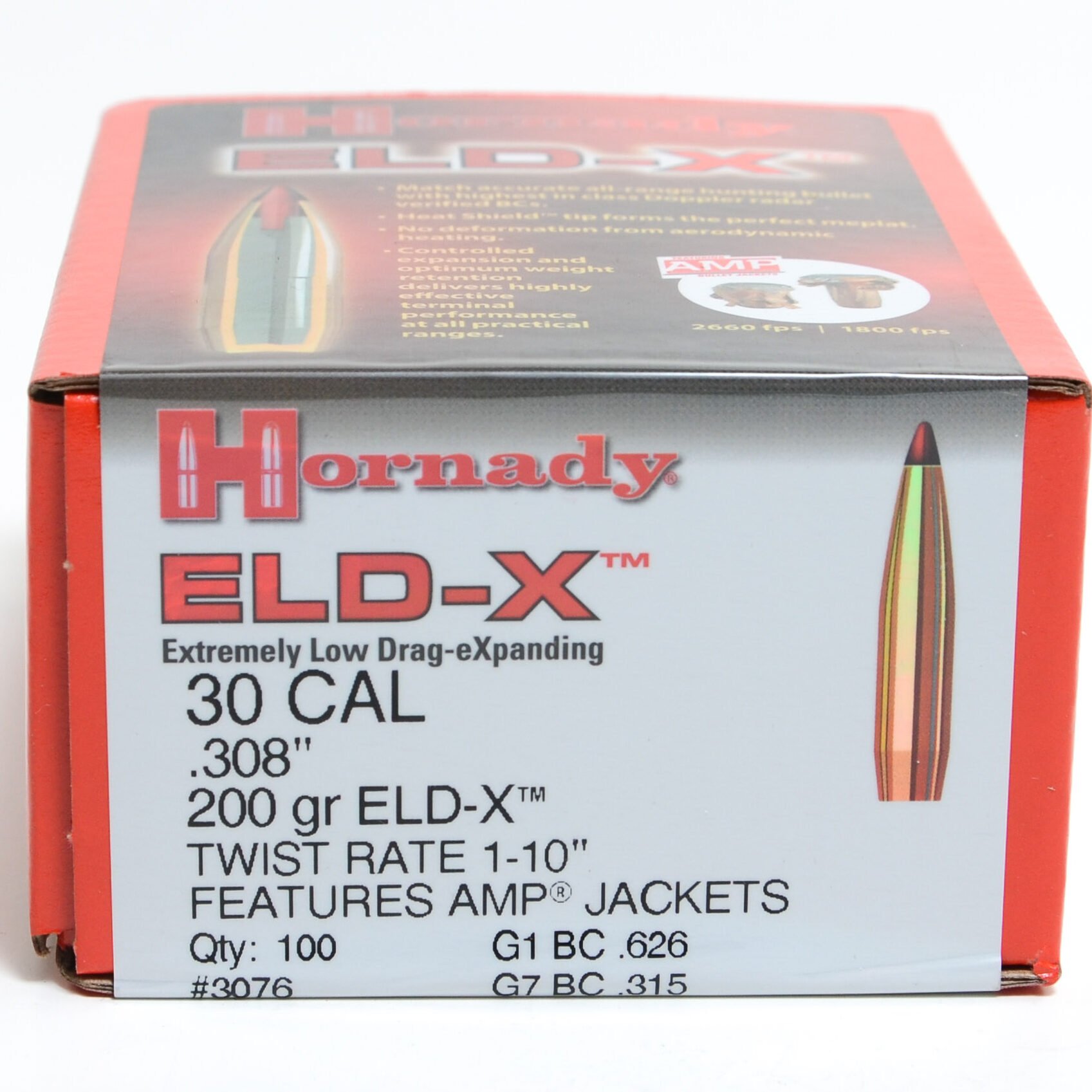 Hornady 30 Cal .308 200 GR ELD-X 100 Pack