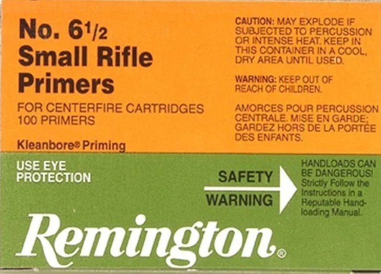 Remington Small Rifle Primers #6-1/2 Box of 5000 (50 Trays of 100)