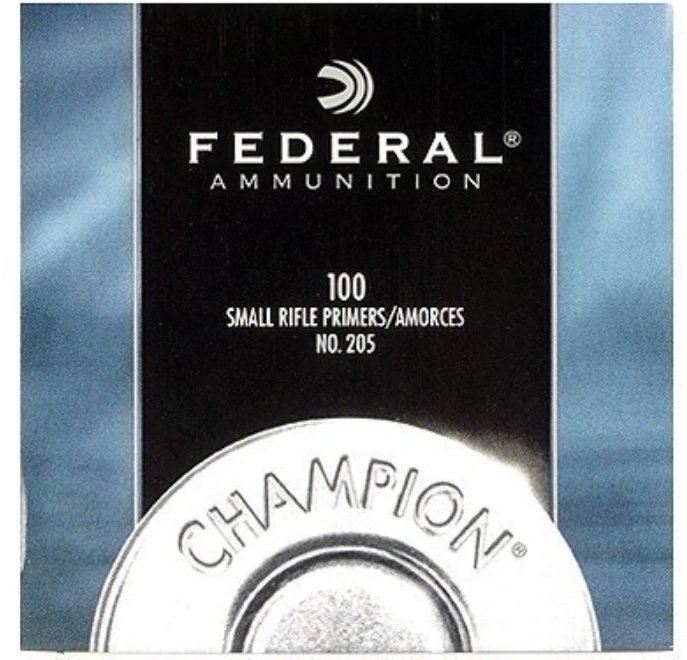 Federal Small Rifle Primers #205 Box of 1000 (10 Trays of 100)