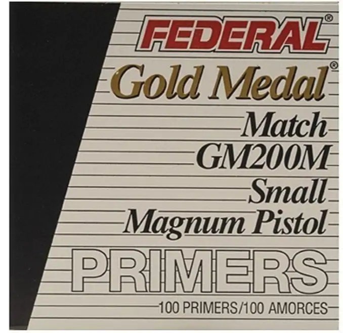 Federal Premium Gold Medal Small Pistol Magnum Match Primers #200M Box of 1000 (10 Trays of 100)