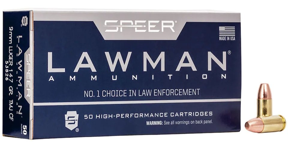 Speer Lawman CleanFire Ammunition 9mm Luger 147 Grain Full Metal Jacket 1000 rounds