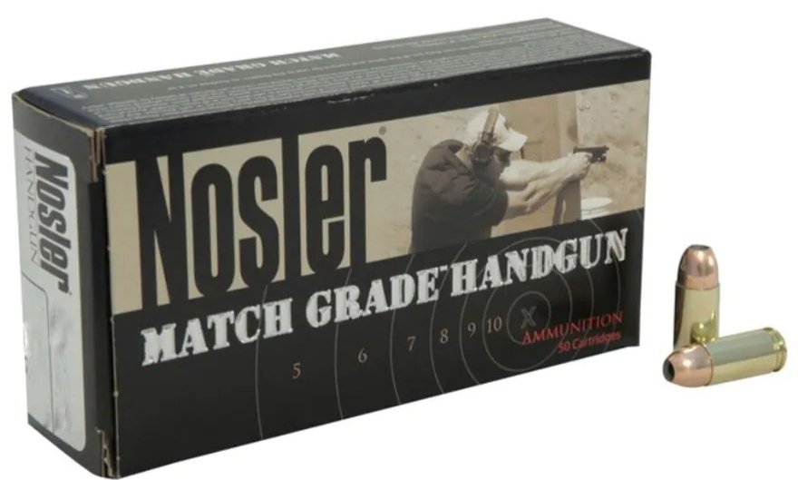 Nosler Match Grade Ammunition 10mm Auto 180 Grain Jacketed Hollow Point