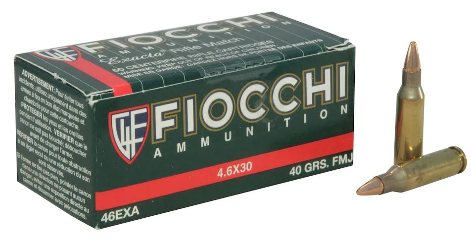 Fiocchi Ammunition 4.6x30mm HK 40 Grain Full Metal Jacket Box of 50