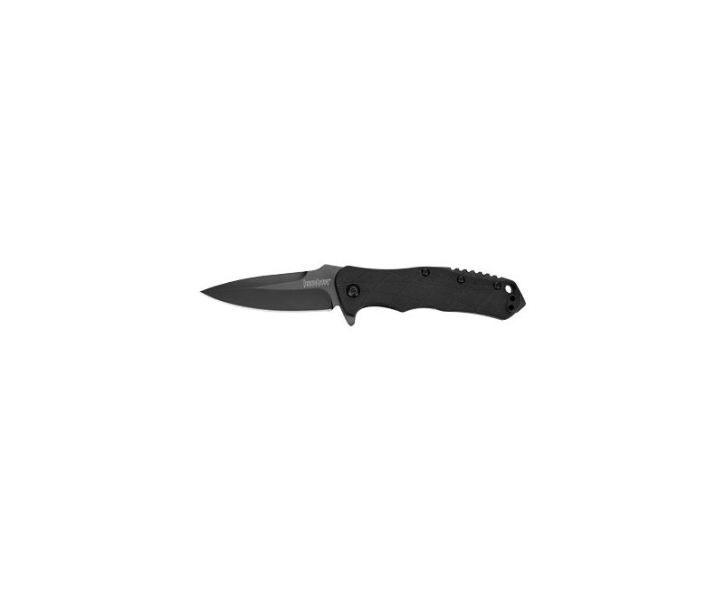 Kershaw RJ Tactical 3.0 Folding Knife - 2.875" Plain Black Spear Point Blade