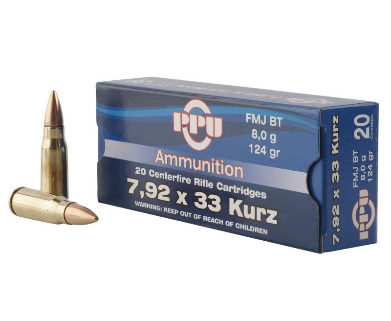 PPU PP7K 124 Grains 7.92KURZ 20 Rounds FMJ