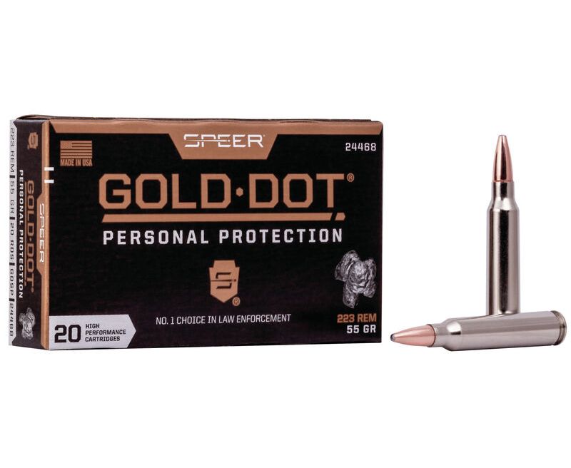 Speer Gold Dot Nickel Plated Brass .223 Rem 55-Grain 20-Rounds SP