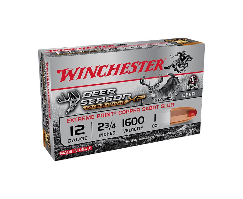 Winchester Deer Season XP Copper Slugs 12 Gauge 5 RDs 2.75" Chamber