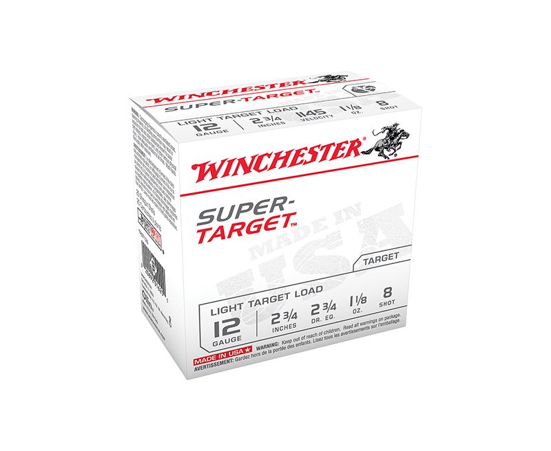 Winchester Super Target 12GA 2.75-inch 1-1/8oz #8 Shot 25Rds