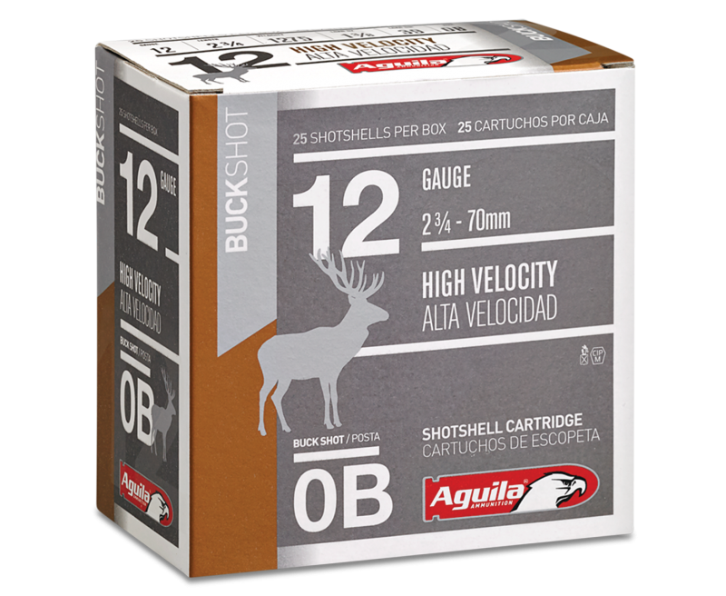 Aguila Field High Velocity 12 GA 0 Buck 25-Rounds 2.75"
