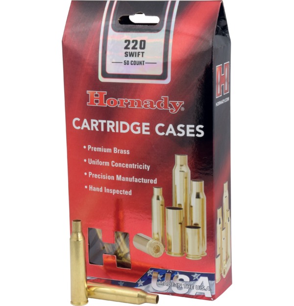 Hornady Brass 220 Swift Box of 50