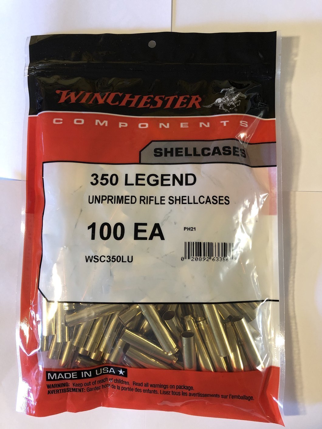 350 Legend Unprimed Rifle Brass 100 Count