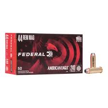 Federal American Eagle, .44 Magnum, JHP, 240 Grain, 50 Rounds