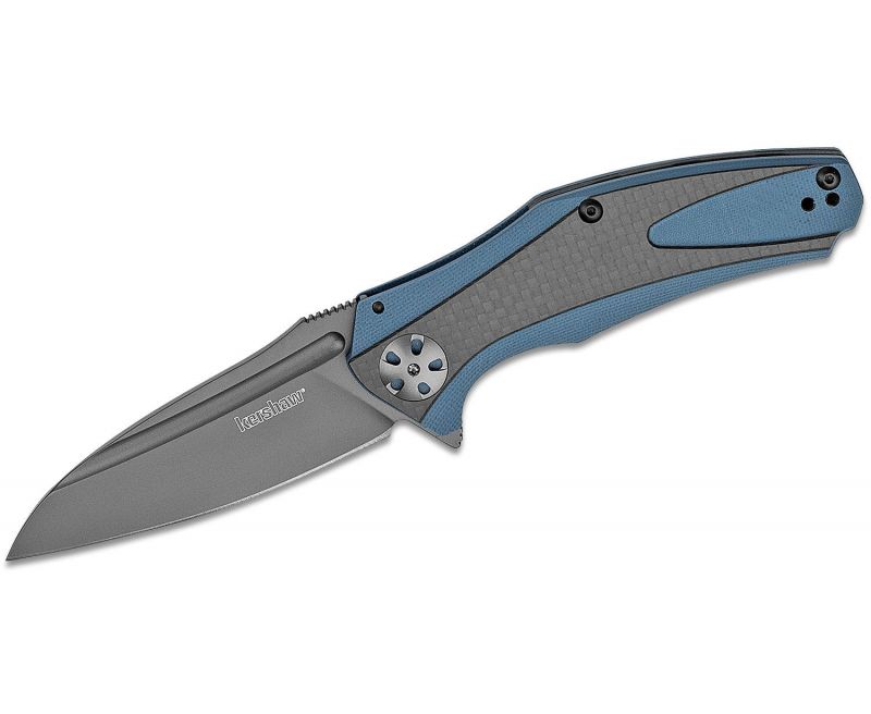 Kershaw Natrix Carbon Fiber Folding Knife - 3.25" Plain Drop Point Blade with Reversible Pocket Clip