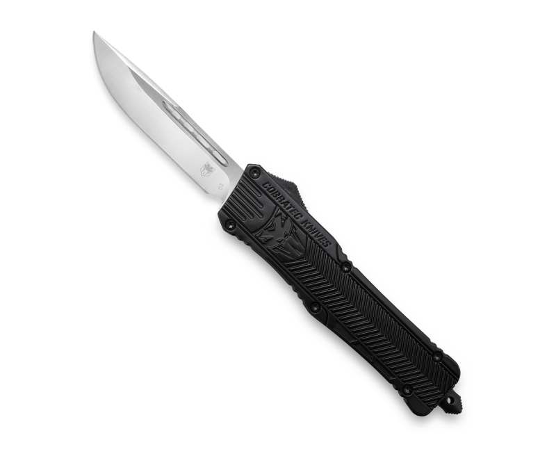 CobraTec Knives CTK-1 Large OTF Knife - 3.75" Plain Drop Point Blade